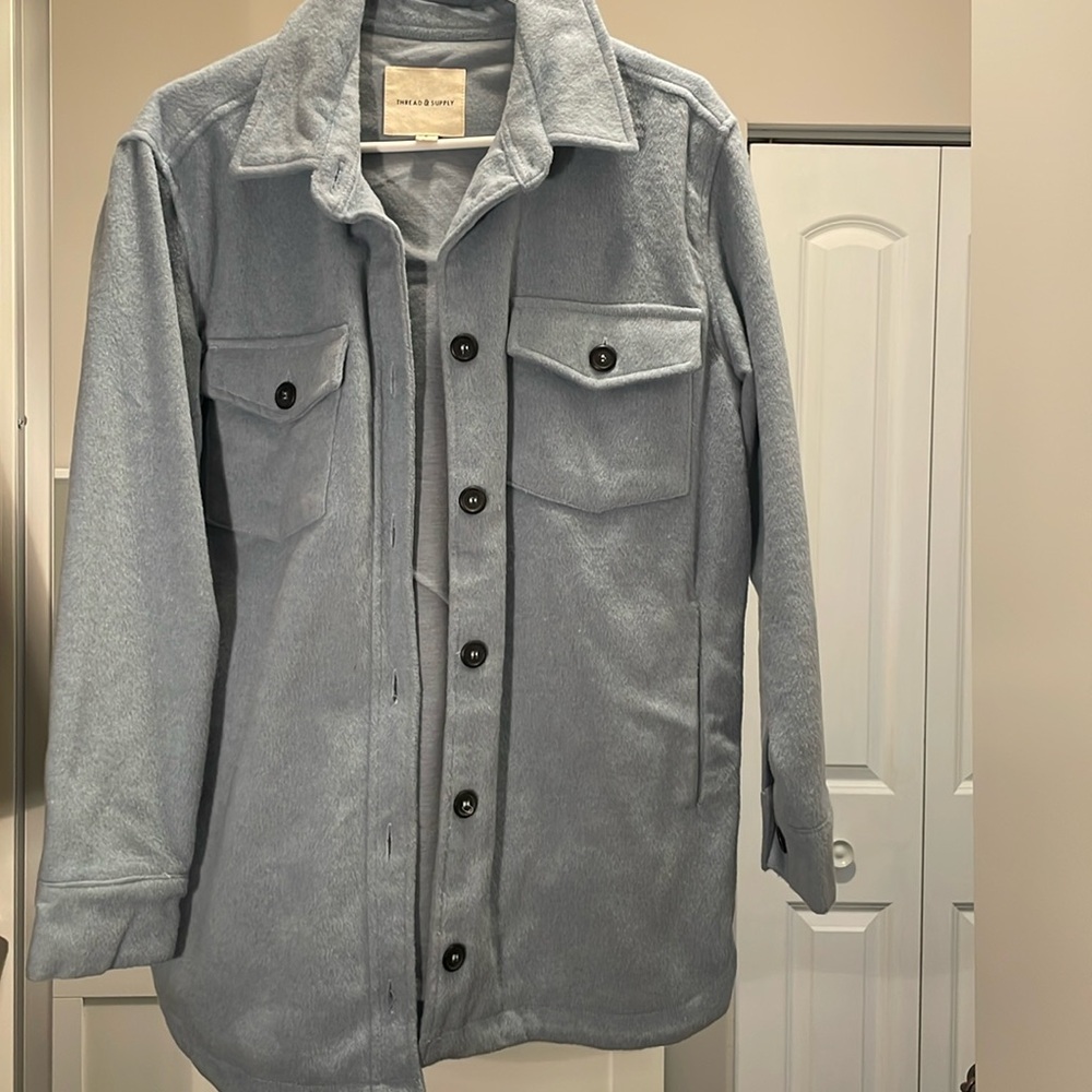 Shacket, Thread & Supply, blue, size S, worn twice